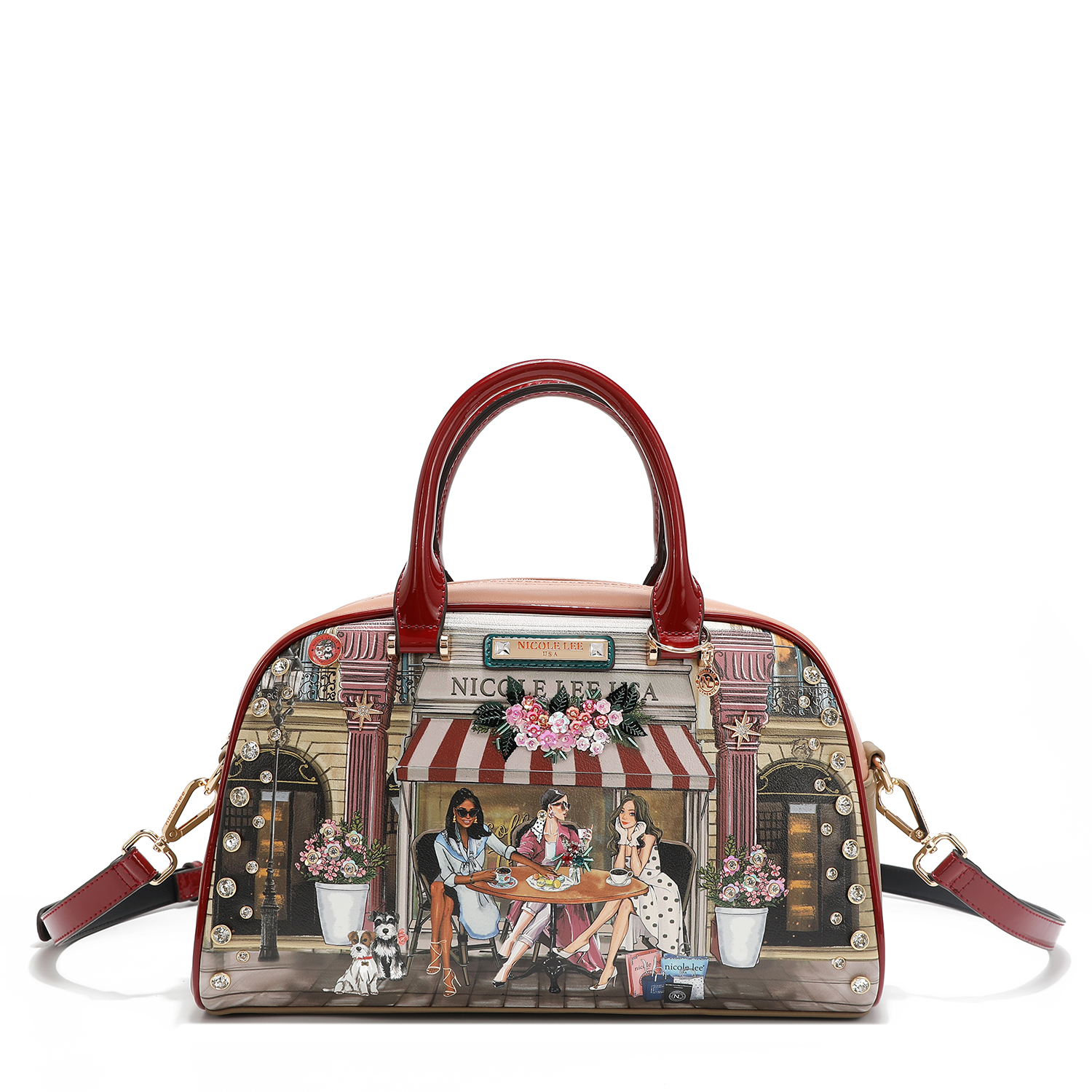 Foto 6 pulgar | Bolsa Bowler Nicole Lee con Estoperoles Sisters Secret