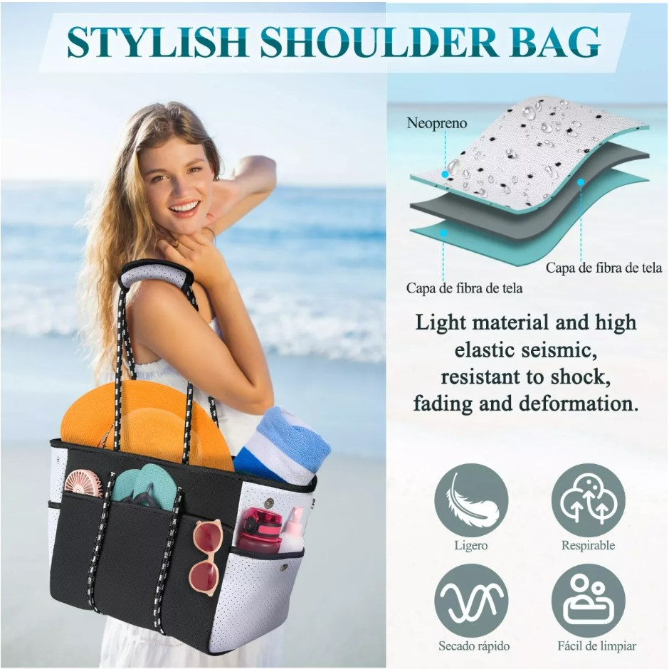 Foto 3 | Bolsa Multicolor para Artículos de Playa