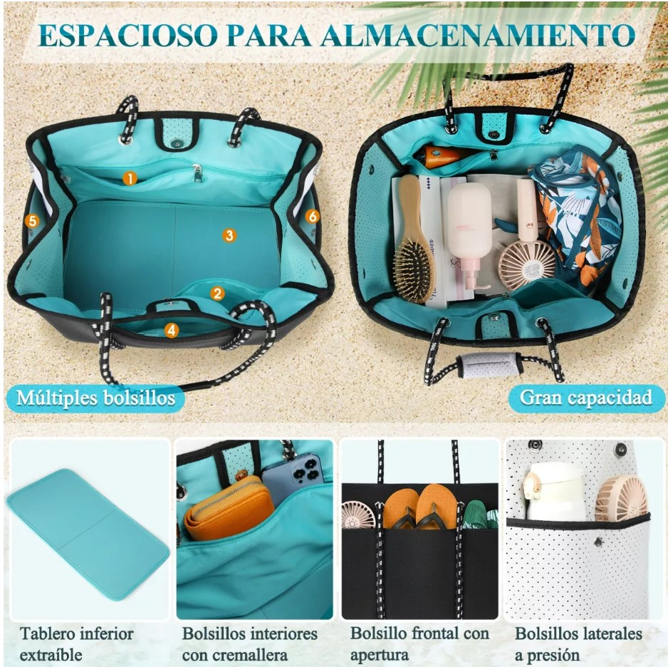Foto 4 | Bolsa Multicolor para Artículos de Playa