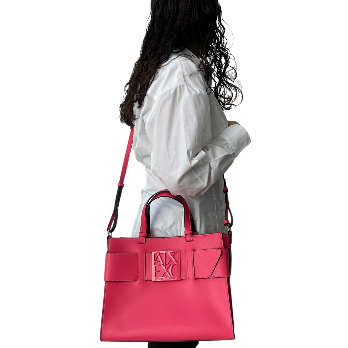 Foto 6 | Tote Fiusha Mediana Armani Exchange Rosa