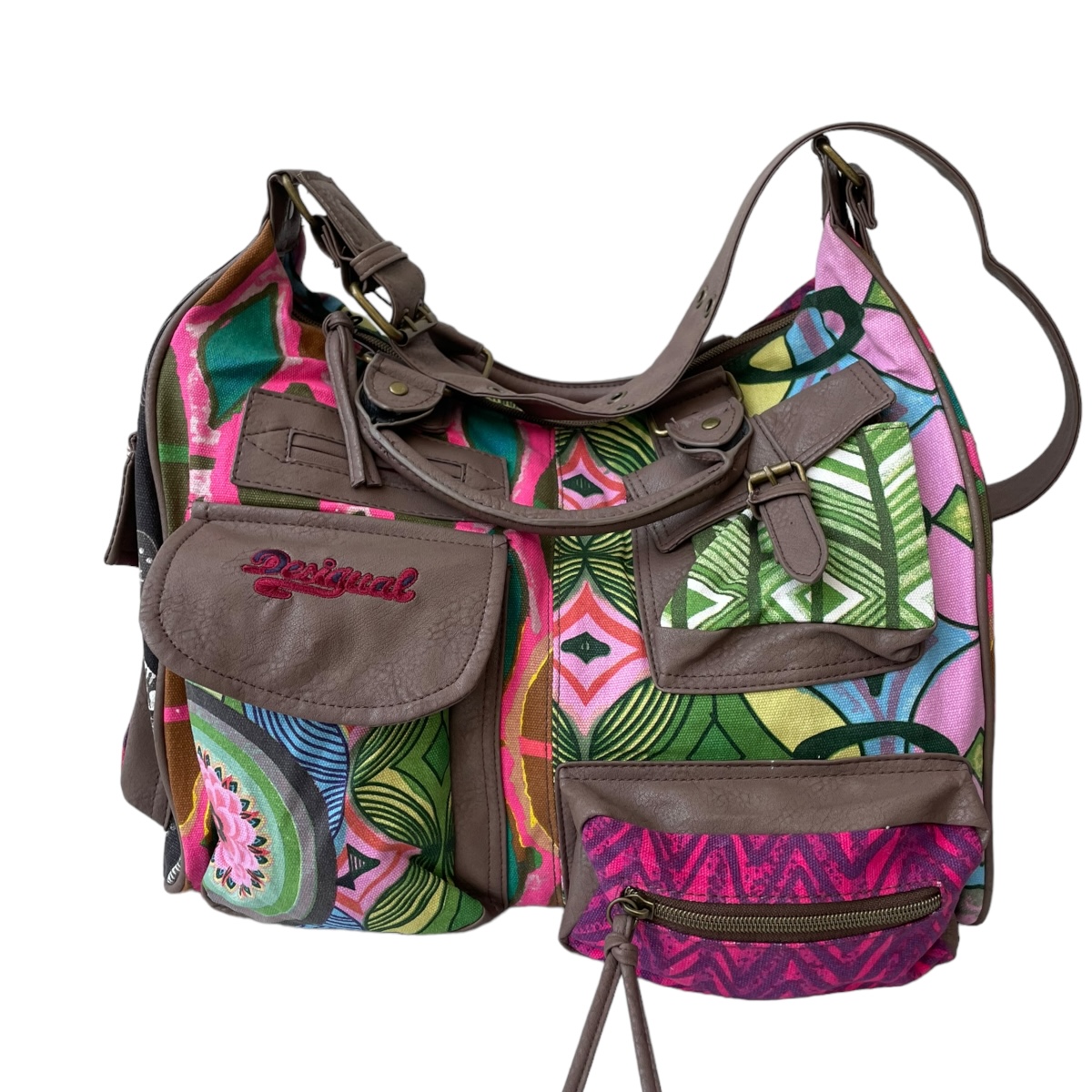 Bolsa Voyager Bowling Desigual Rosa para Mujer