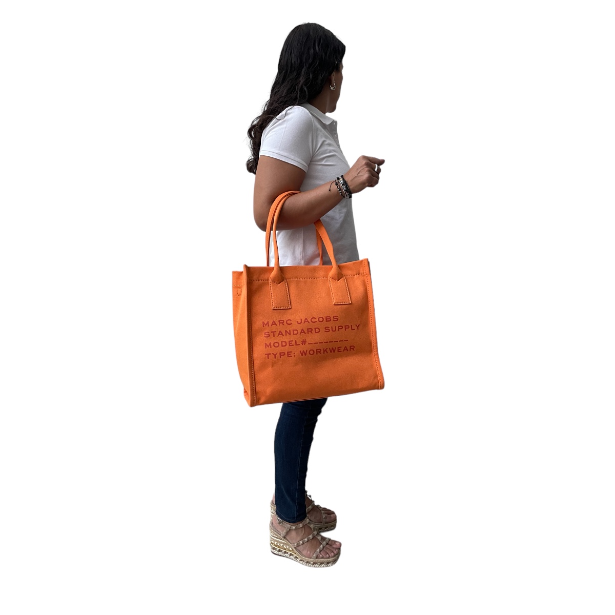 Foto 6 pulgar | Bolsa The Tote Bag Marc Jacobs Anaranjada