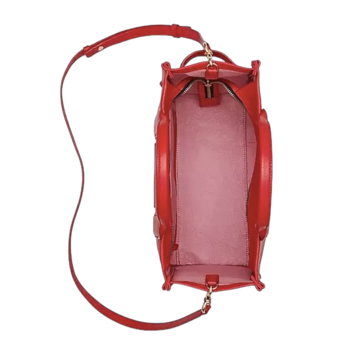 Foto 4 pulgar | The Tote Bag Marc Jacobs Piel Roja Chica