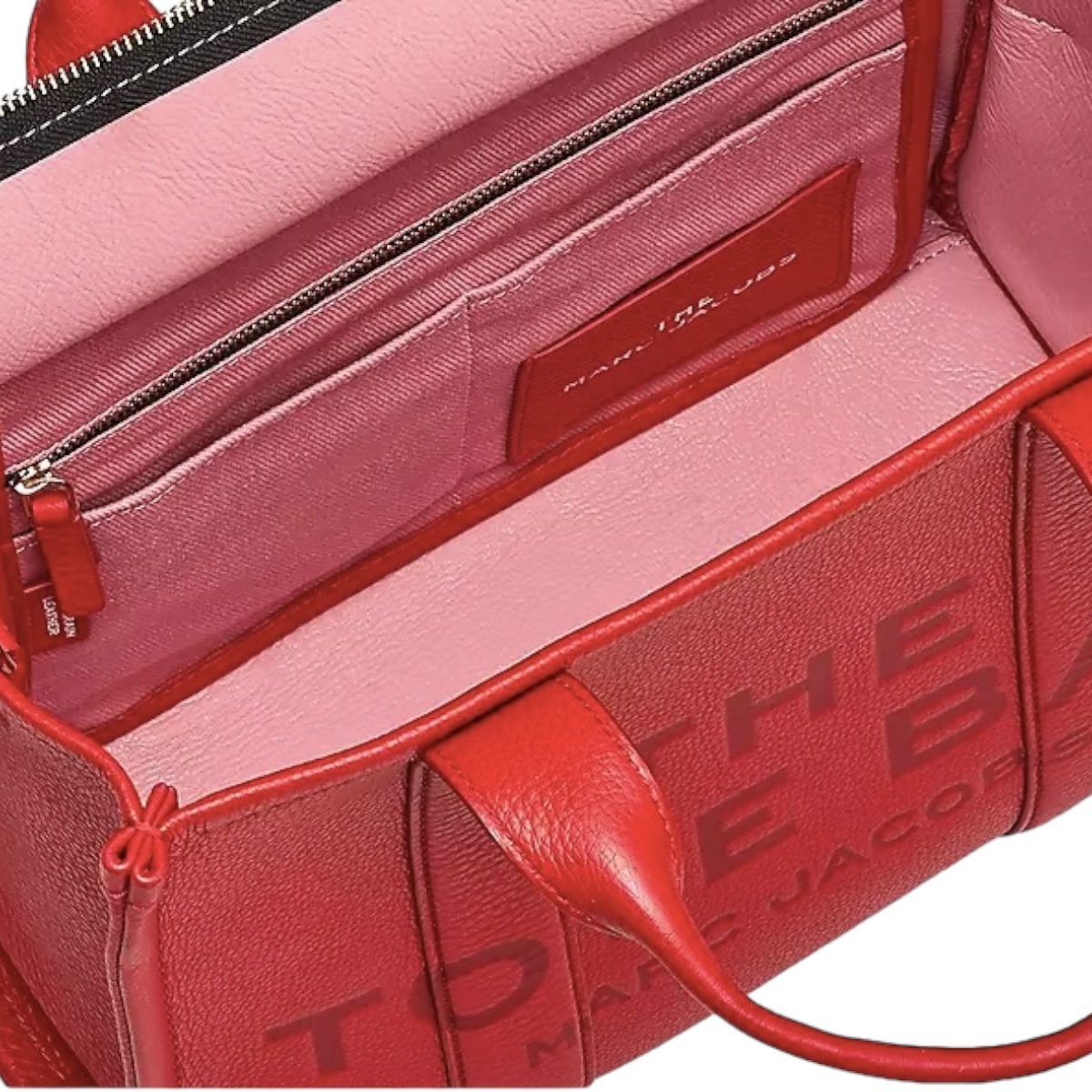 Foto 5 pulgar | The Tote Bag Marc Jacobs Piel Roja Chica
