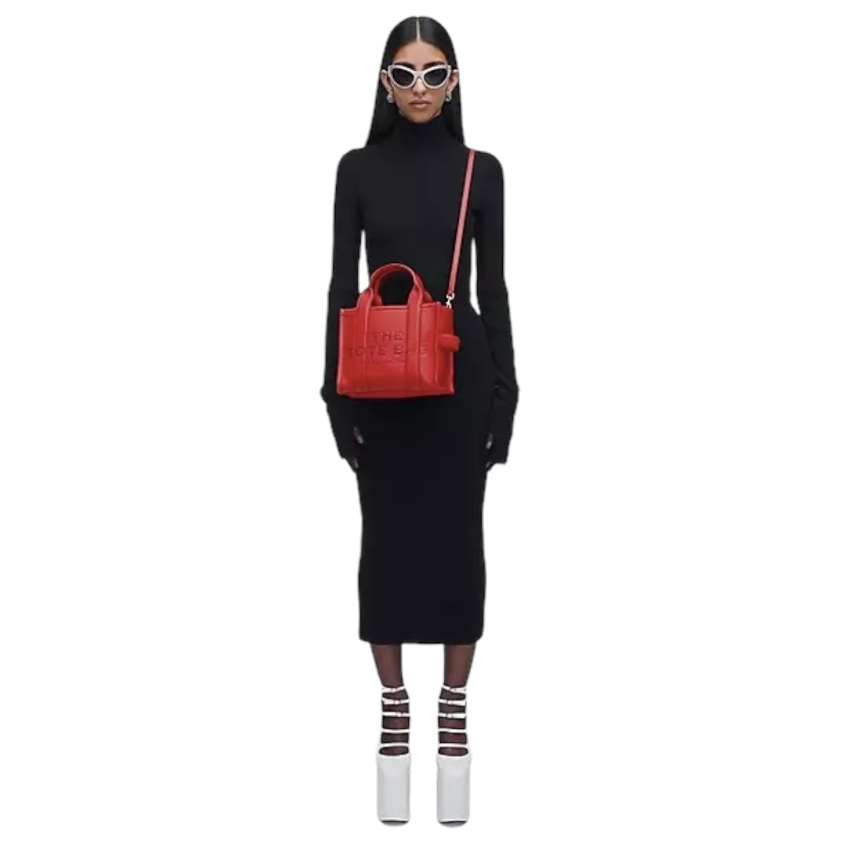 Foto 8 pulgar | The Tote Bag Marc Jacobs Piel Roja Chica