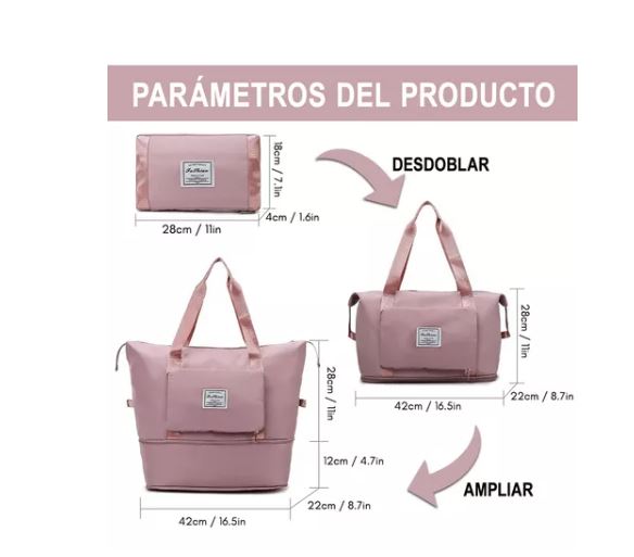 Foto 3 pulgar | Bolsa de Viaje Wünd Rosa