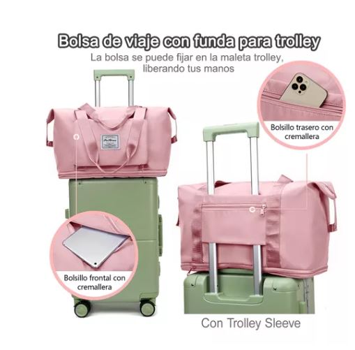 Foto 4 pulgar | Bolsa de Viaje Wünd Rosa