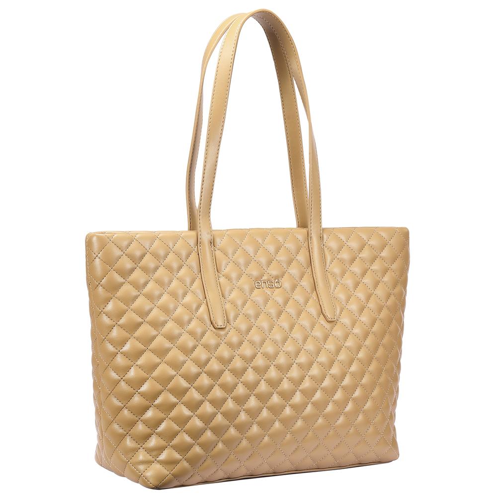 Foto 5 | Bolsa Tote Enso Marrón Claro para Mujer