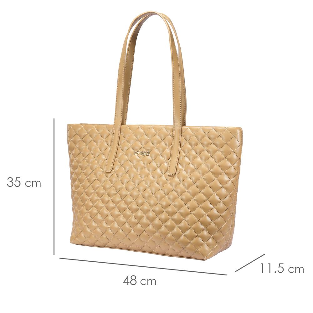 Foto 7 pulgar | Bolsa Tote Enso Marrón Claro para Mujer