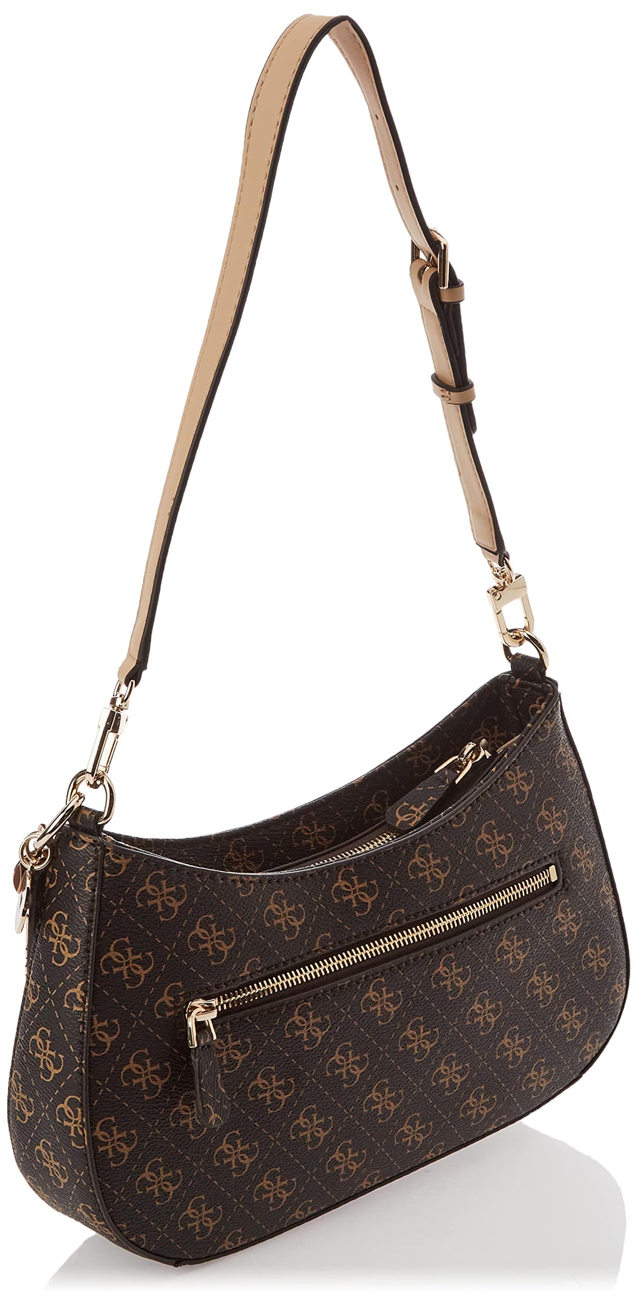 Foto 3 pulgar | Bandolera Guess Noelle Top con Cremallera y Logotipo Marrón para Mujer - Venta Internacional