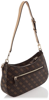Foto 2 | Bandolera Guess Noelle Top con Cremallera y Logotipo Marrón para Mujer - Venta Internacional