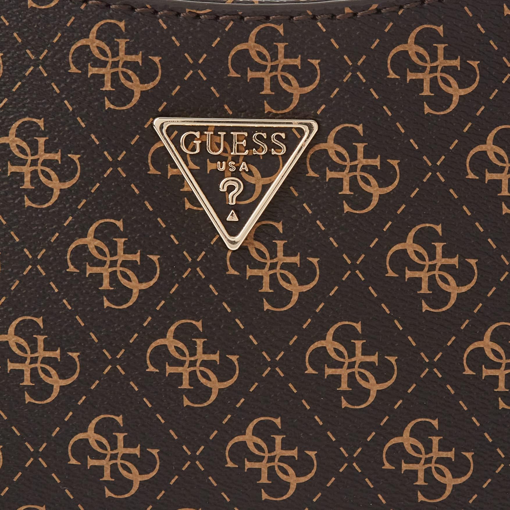 Foto 5 pulgar | Bandolera Guess Noelle Top con Cremallera y Logotipo Marrón para Mujer - Venta Internacional