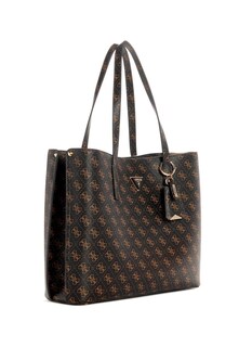 Foto 2 | Bolso de Mano Guess Meridian Girlfriend Tote Brown Logo - Venta Internacional