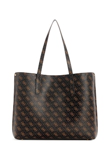 Foto 3 | Bolso de Mano Guess Meridian Girlfriend Tote Brown Logo - Venta Internacional