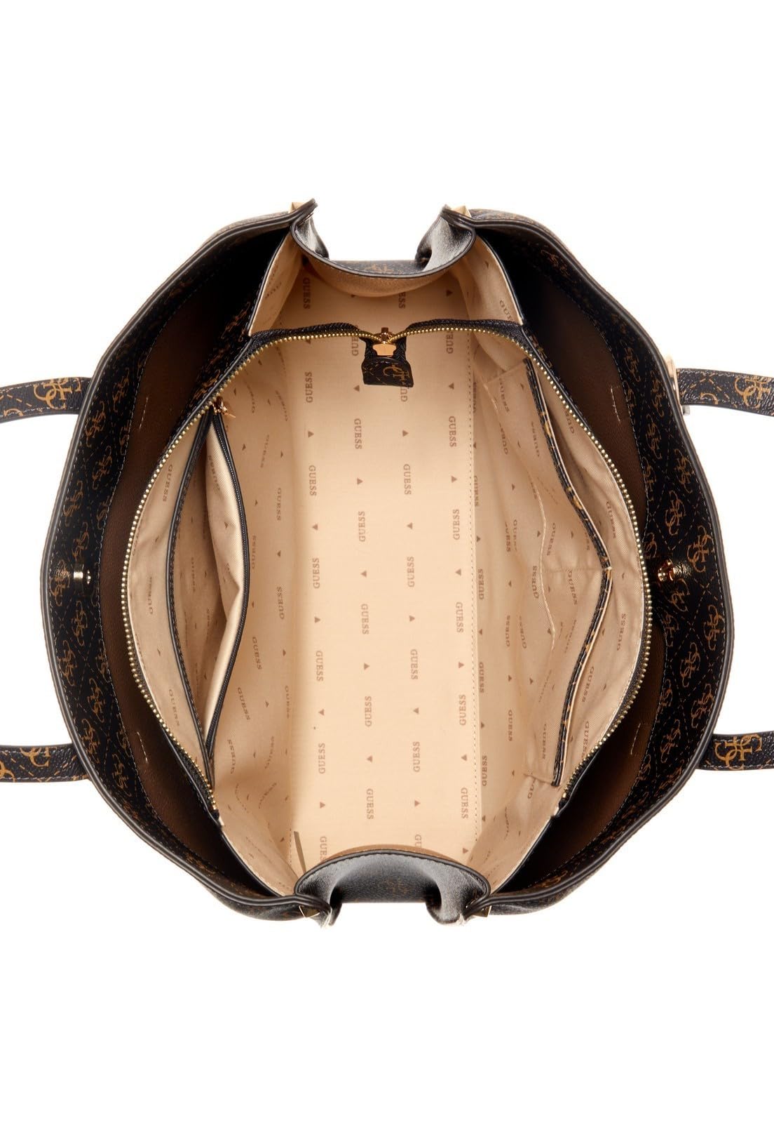 Foto 5 pulgar | Bolso de Mano Guess Meridian Girlfriend Tote Brown Logo - Venta Internacional