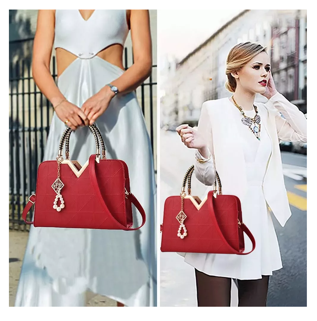 Foto 4 | Bolso Lab.G Rojo Detalle Dorado Impermeable para Laptop