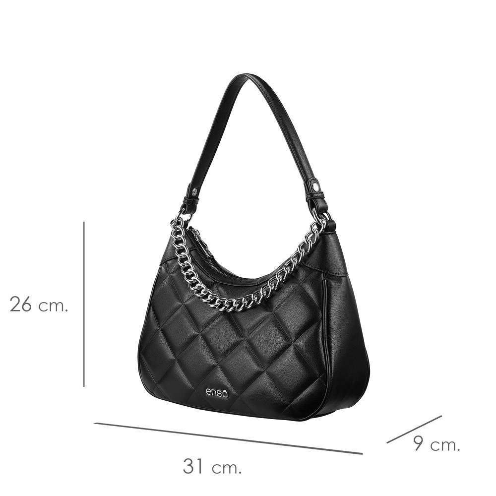 Foto 8 pulgar | Bolsa Hobo Mujer Enso Eb243116hbb Negro Negro