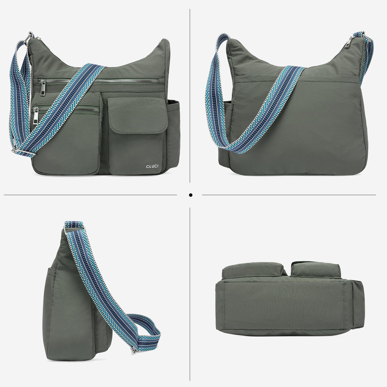 Foto 7 pulgar | Bandolera Cluci De Nylon Impermeable Para Mujer - Venta Internacional.