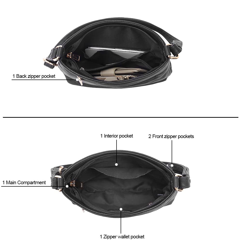 Foto 6 pulgar | Bolsos Tipo Bandolera Cluci Para Mujer De Piel Suave Con Correa Ajustable - Venta Internacional.