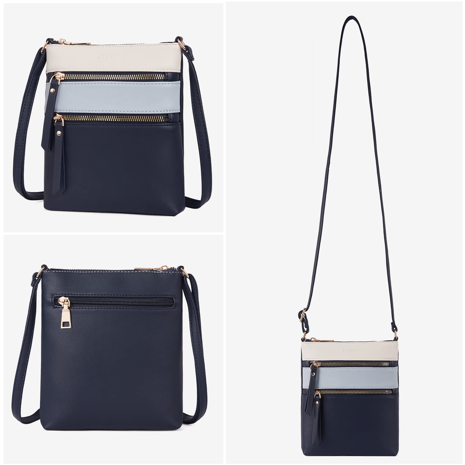 Foto 6 | Monederos Tipo Bandolera Cluci Small Para Mujer, Piel, Color Negro - Venta Internacional.