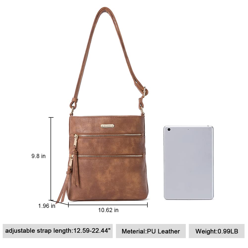 Foto 6 pulgar | Bolsos Tipo Bandolera Cluci Para Mujer De Piel Suave Con Correa Ajustable - Venta Internacional.