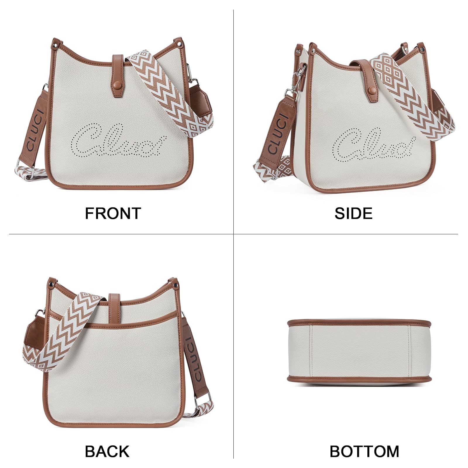 Foto 6 | Bandolera Cluci Trendy Fashion De Cuero Vegano Para Mujer - Venta Internacional.