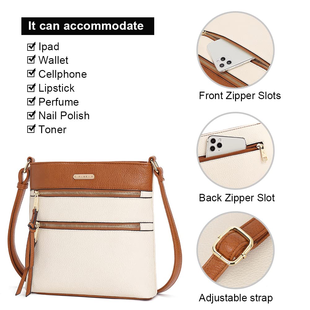 Foto 5 pulgar | Bolsos Tipo Bandolera Cluci Para Mujer De Piel Suave Con Correa Ajustable - Venta Internacional.