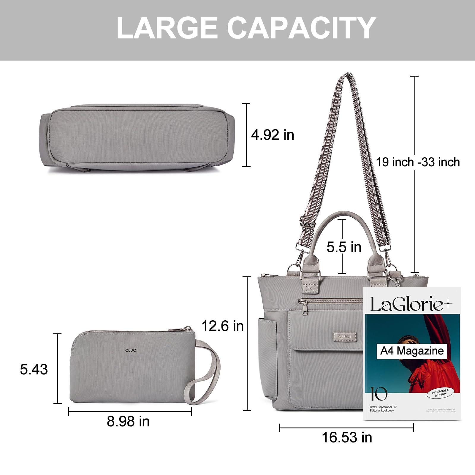 Foto 3 | Bolsa Cluci Ciuci De Nailon Para Mujer Con Correa Ajustable - Venta Internacional.