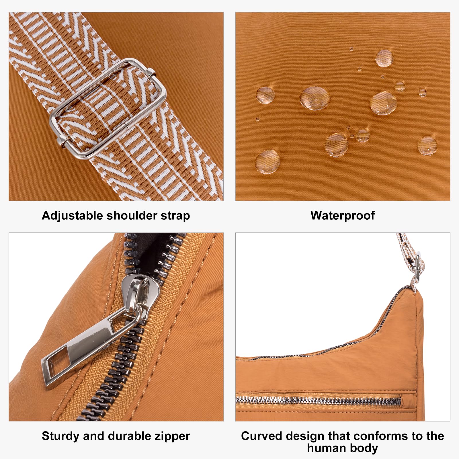 Foto 4 | Bandolera Cluci De Nylon Impermeable Para Mujer - Venta Internacional.