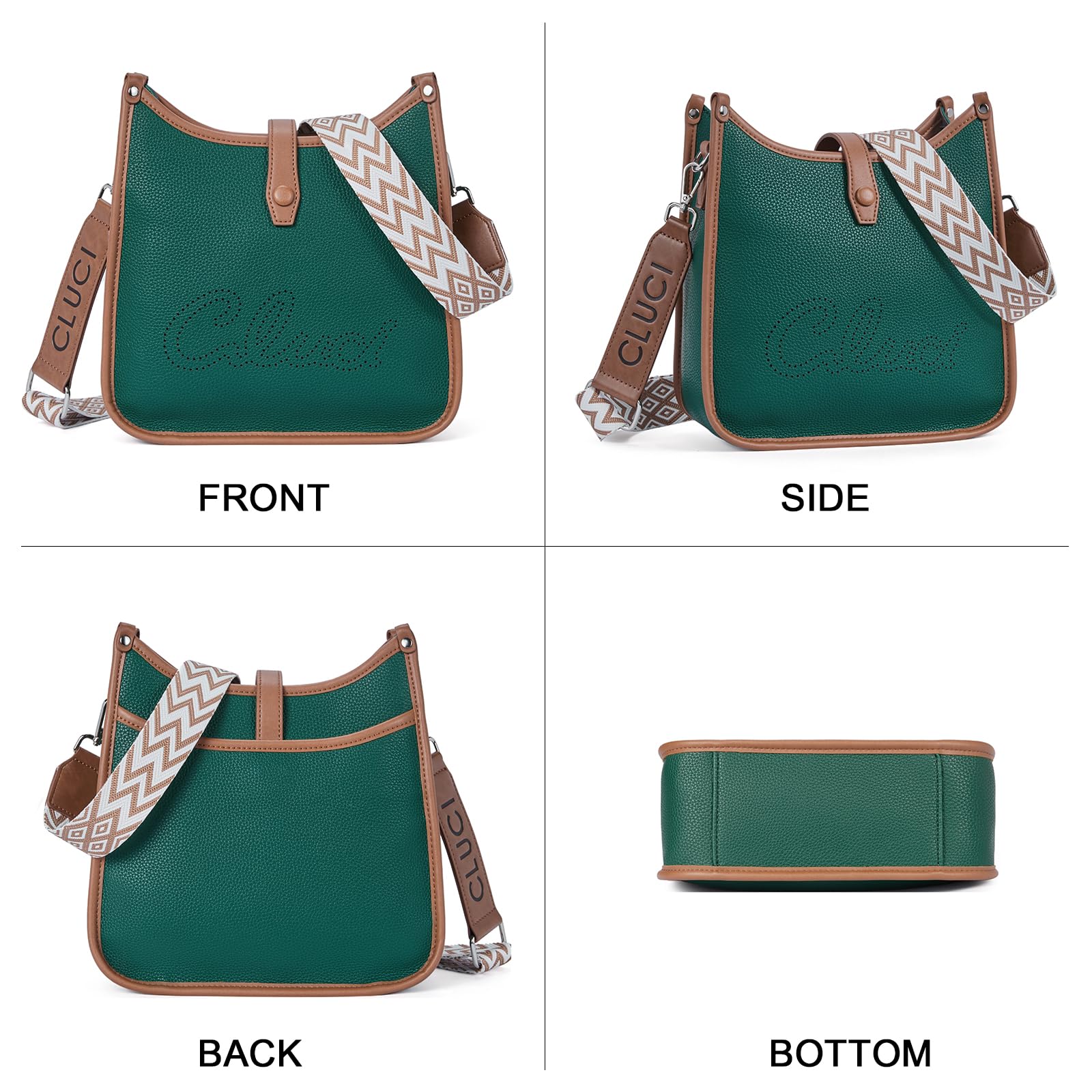 Foto 6 | Bandolera Cluci Trendy Fashion De Cuero Vegano Para Mujer - Venta Internacional.