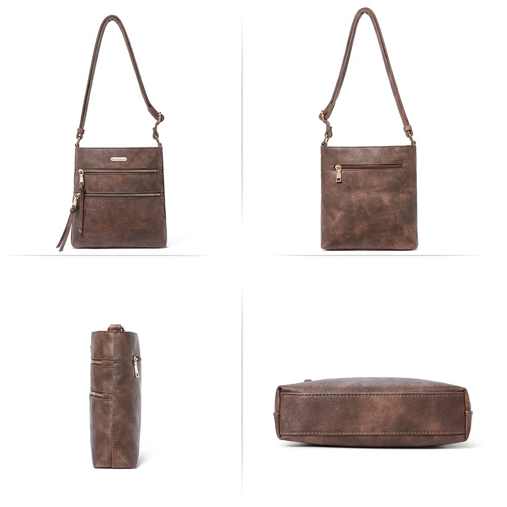 Foto 7 pulgar | Bolsos Tipo Bandolera Cluci Para Mujer De Piel Suave Con Correa Ajustable - Venta Internacional.