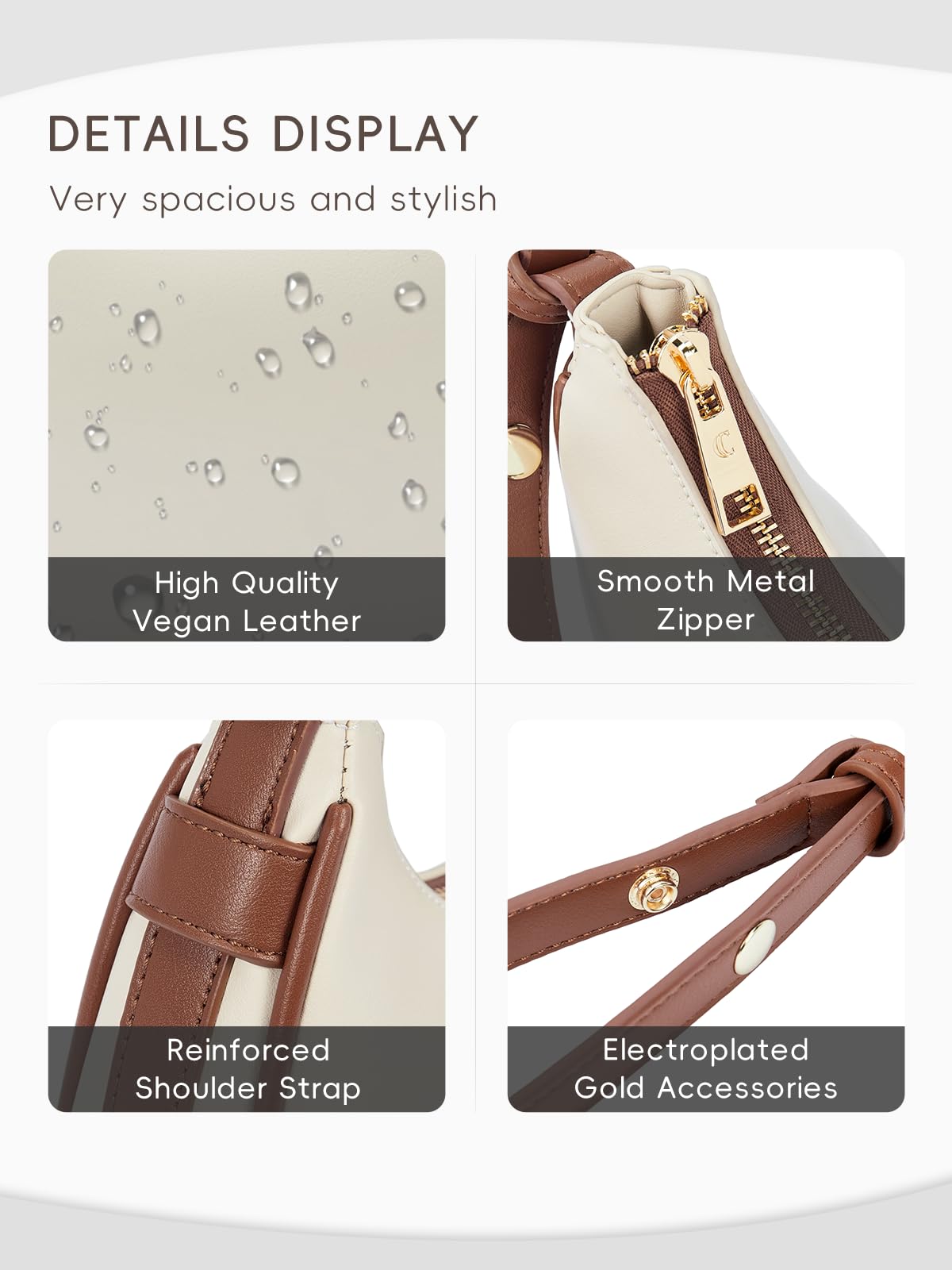 Foto 6 pulgar | Bolso De Hombro Cluci Small Hobo Tote Bolso De Mano Para Mujer De Piel - Venta Internacional.