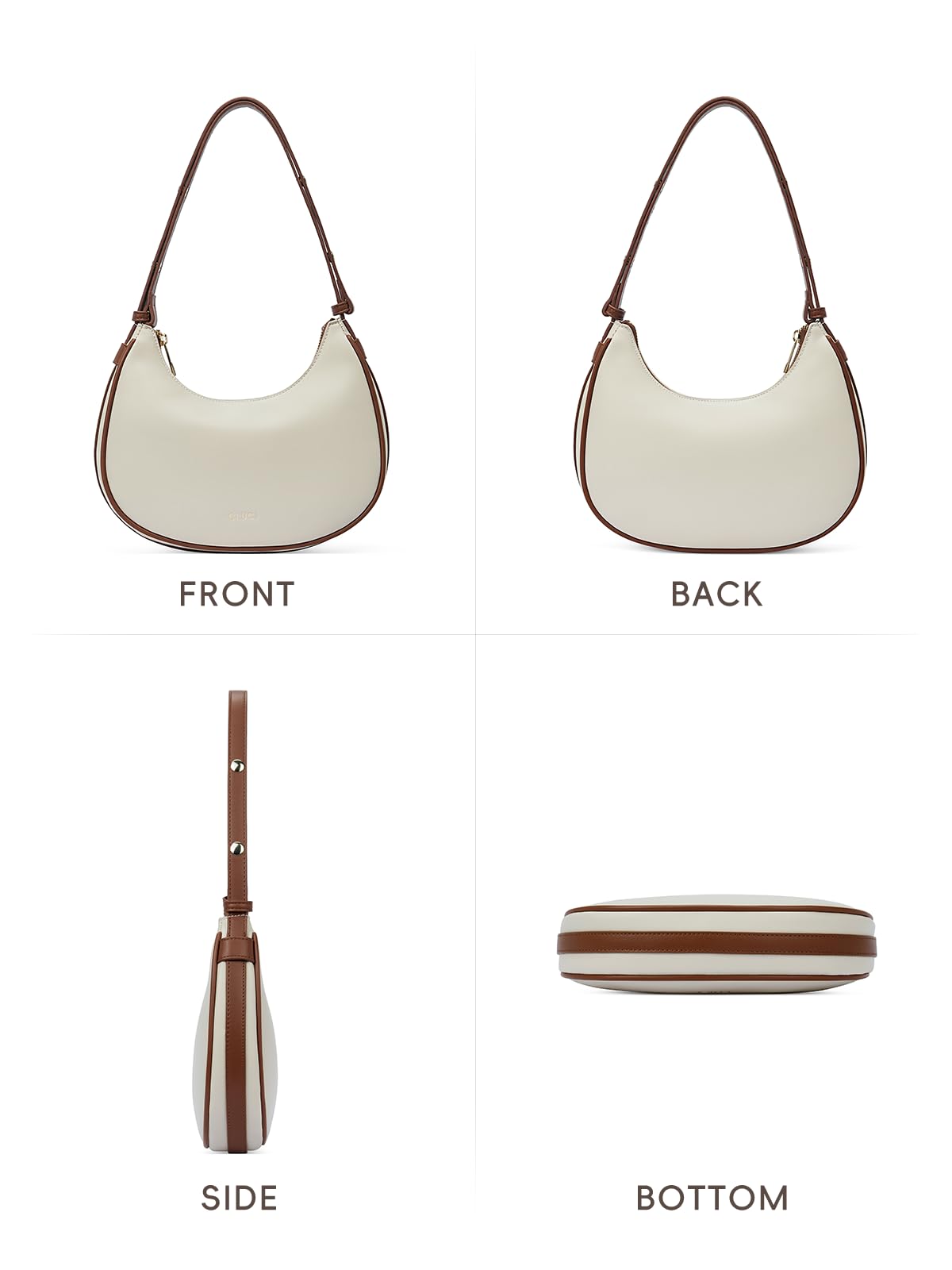 Foto 7 pulgar | Bolso De Hombro Cluci Small Hobo Tote Bolso De Mano Para Mujer De Piel - Venta Internacional.