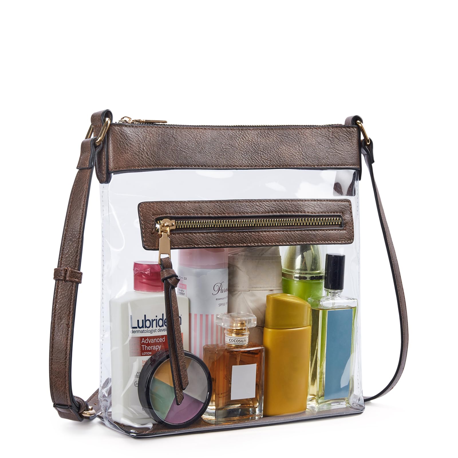 Foto 1 | Bolso Bandolera Cluci De Piel De Pvc Transparente Para Mujer - Venta Internacional.