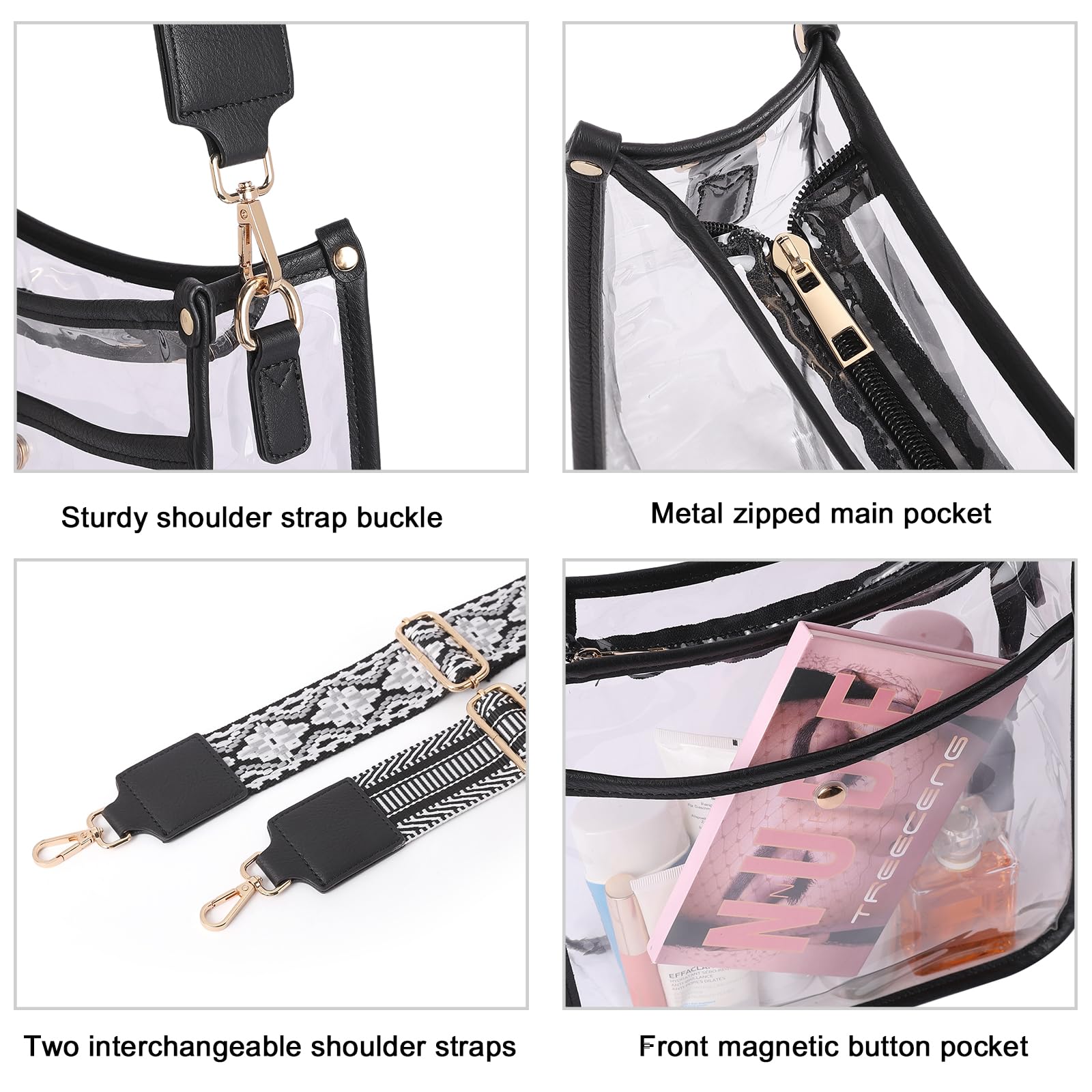 Foto 5 pulgar | Bolso Cluci Transparente Para Estadios, Eventos, Bandolera Impermeable - Venta Internacional.