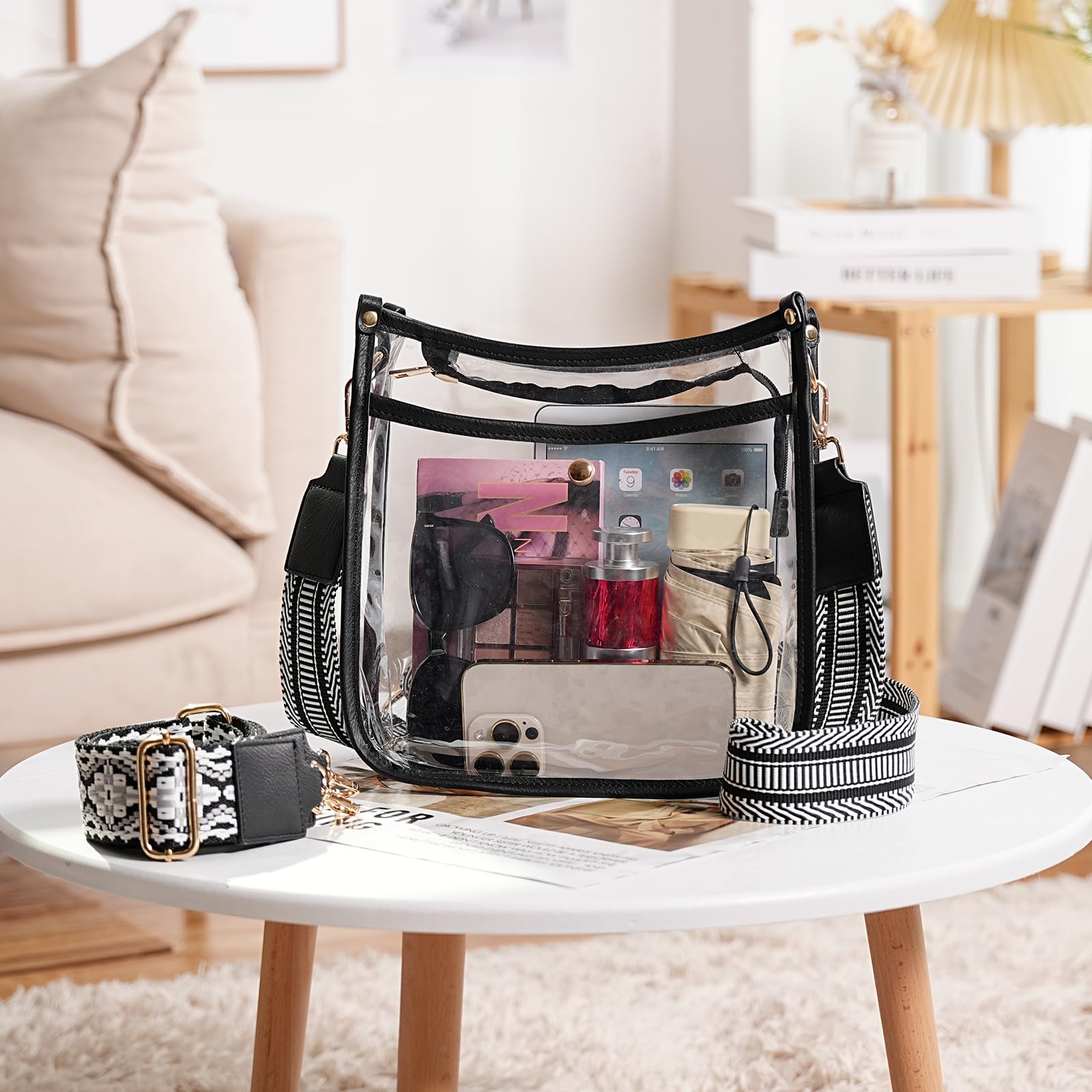 Foto 6 pulgar | Bolso Cluci Transparente Para Estadios, Eventos, Bandolera Impermeable - Venta Internacional.