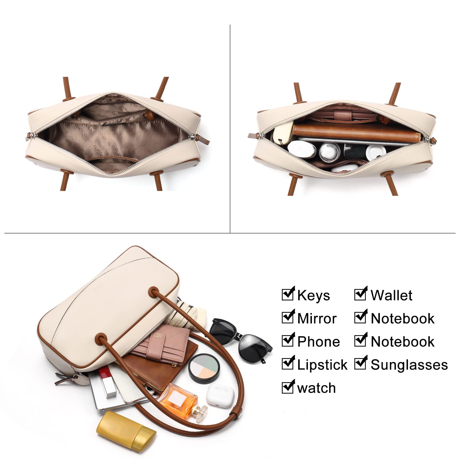 Foto 4 pulgar | Bolso Cluci Monederos De Cuero Vegano De Diseño Para Mujer - Venta Internacional.