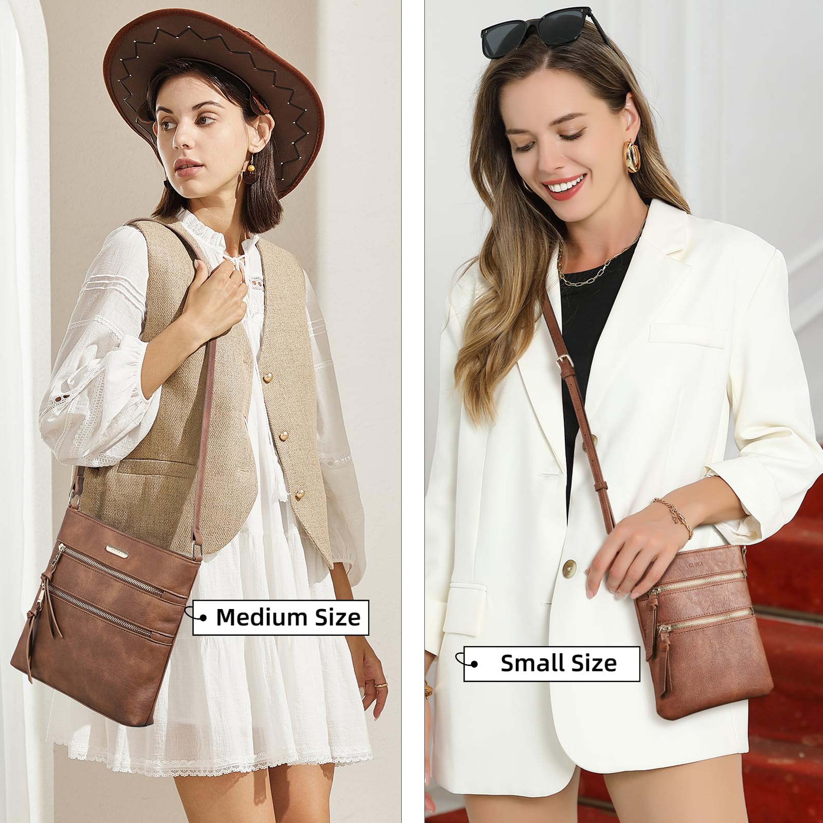 Foto 2 | Monederos Tipo Bandolera Cluci Small Para Mujer Con Correa Ajustable - Venta Internacional.