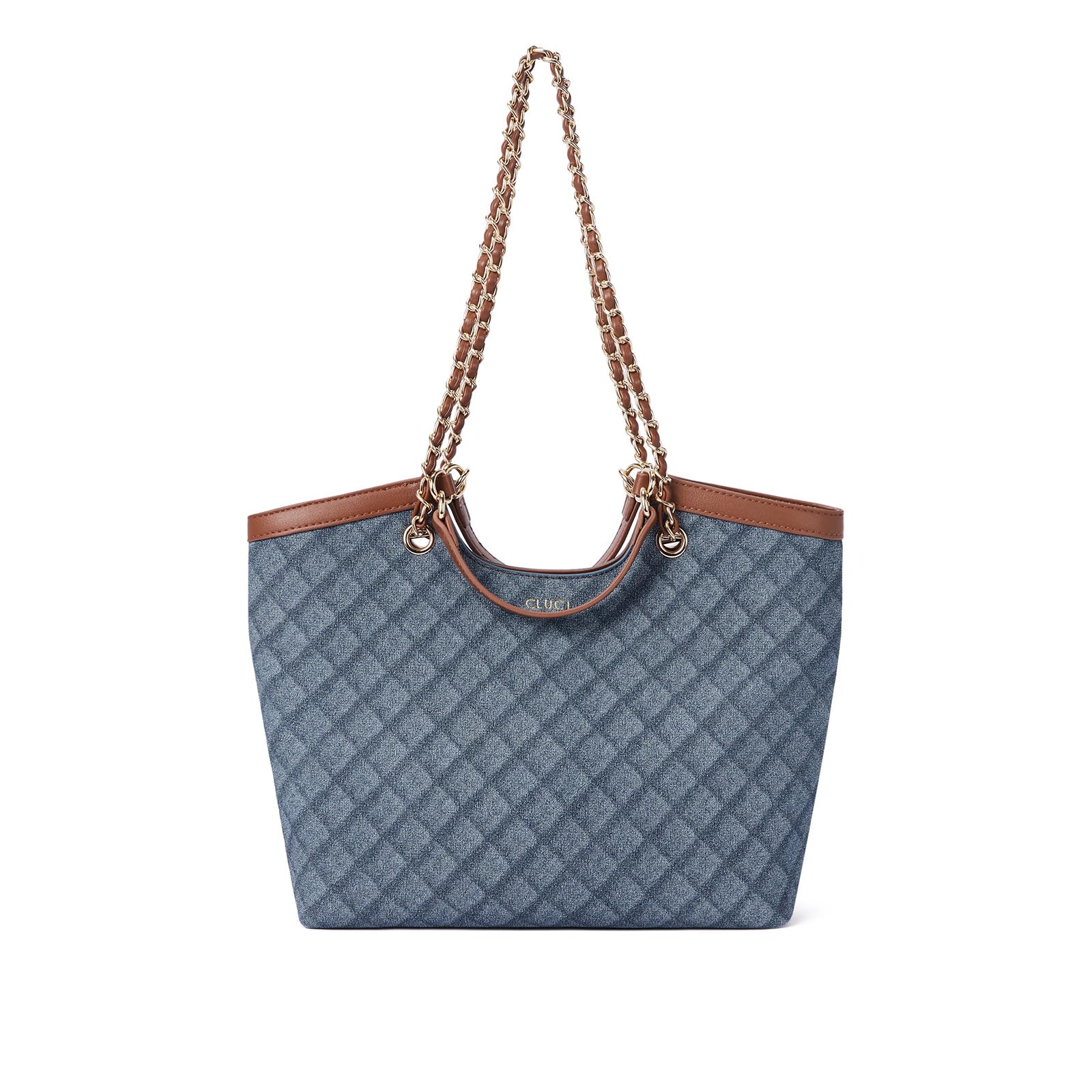 Bolso De Hombro Cluci Trendy Denim Leather Para Mujer - Venta Internacional.