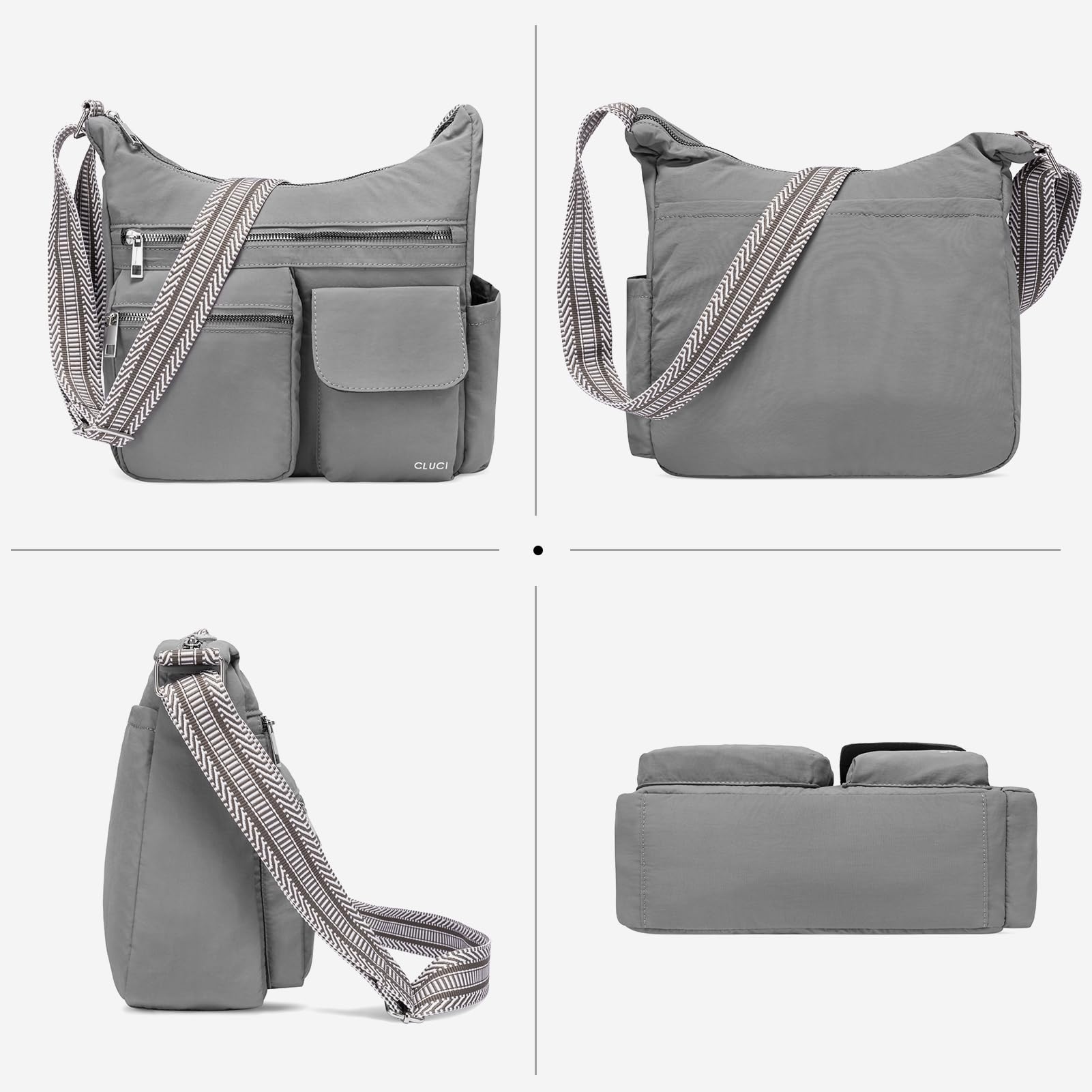 Foto 7 pulgar | Bandolera Cluci De Nylon Impermeable Para Mujer - Venta Internacional.