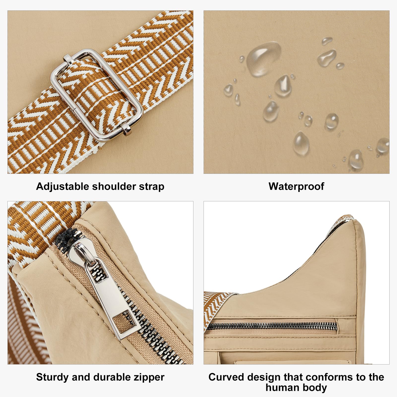 Foto 6 pulgar | Bandolera Cluci De Nylon Impermeable Para Mujer - Venta Internacional.