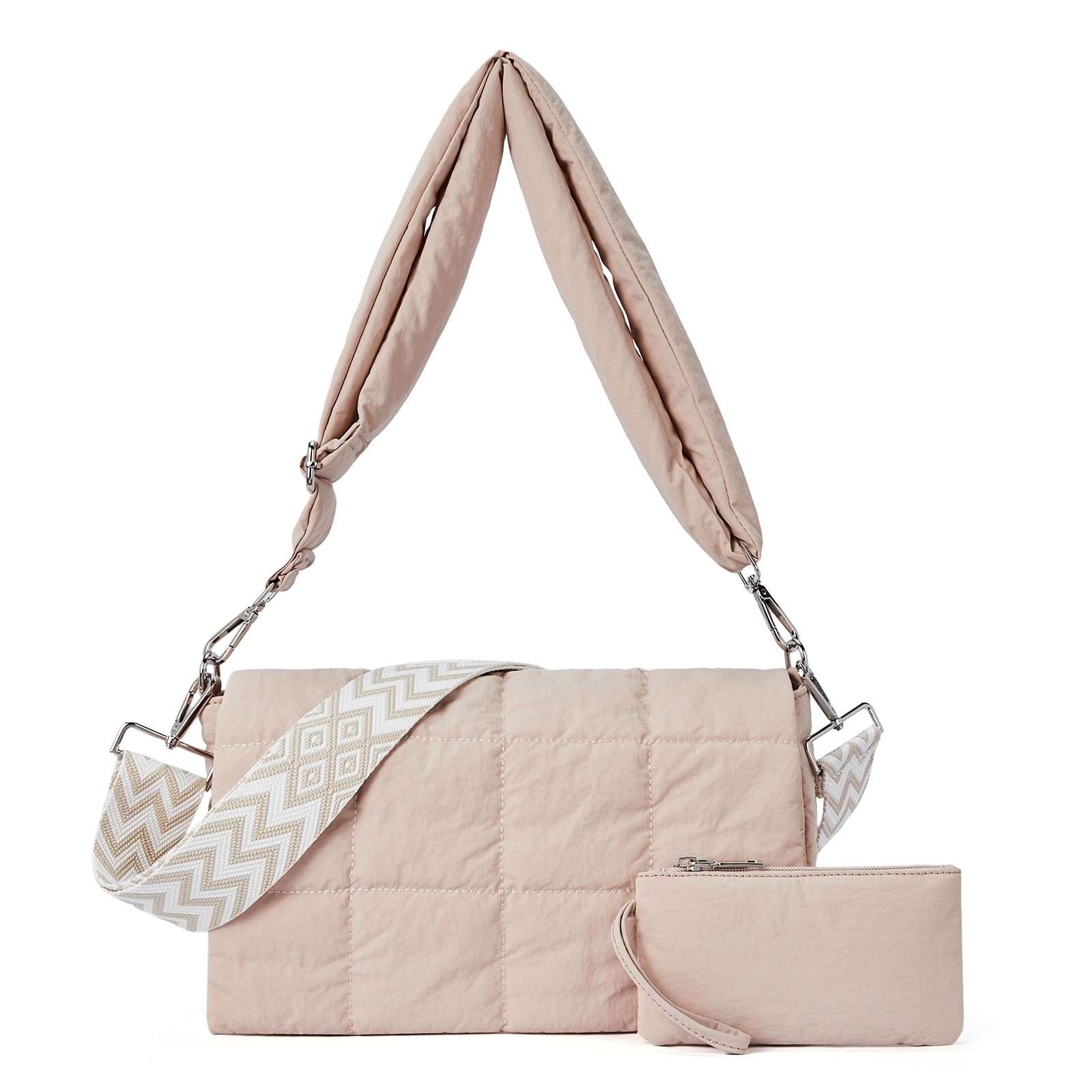 Bandolera Cluci Puffer Puffy, Bandolera Acolchada, De Nailon - Venta Internacional.
