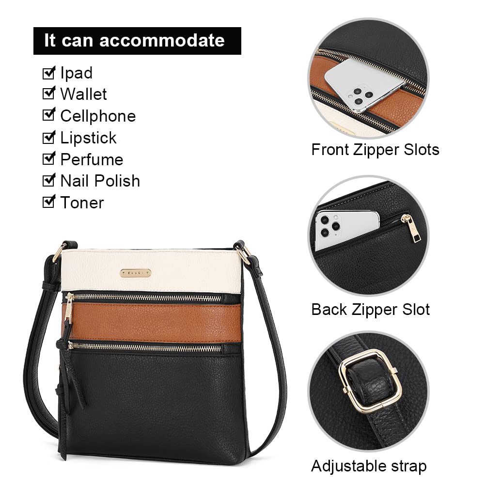 Foto 5 pulgar | Bolsos Tipo Bandolera Cluci Para Mujer De Piel Suave Con Correa Ajustable - Venta Internacional.