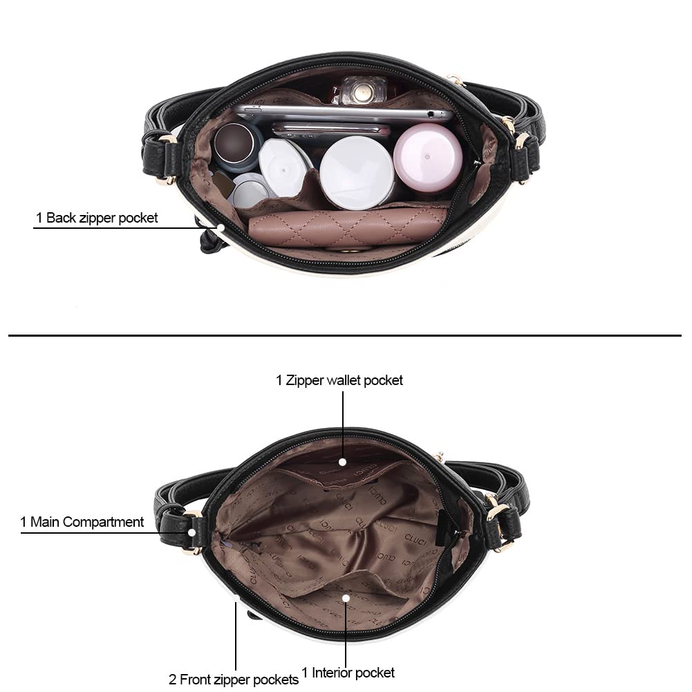 Foto 6 pulgar | Bolsos Tipo Bandolera Cluci Para Mujer De Piel Suave Con Correa Ajustable - Venta Internacional.