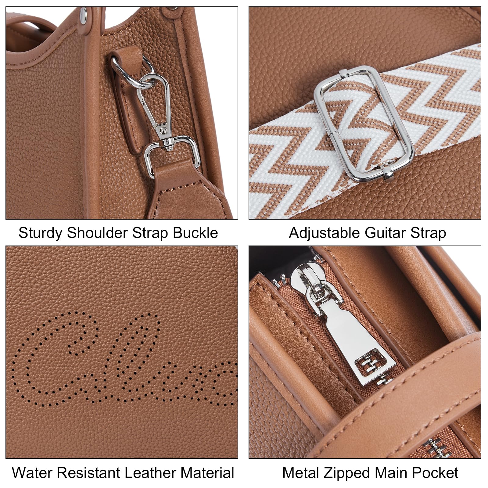 Foto 5 | Bandolera Cluci Trendy Fashion De Cuero Vegano Para Mujer - Venta Internacional.