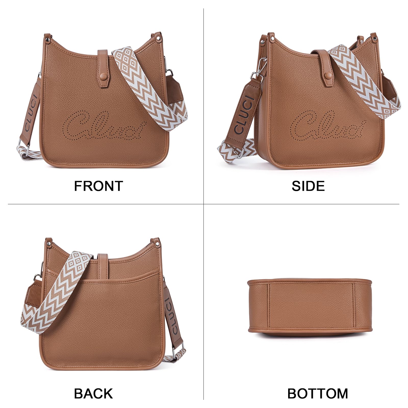 Foto 7 pulgar | Bandolera Cluci Trendy Fashion De Cuero Vegano Para Mujer - Venta Internacional.