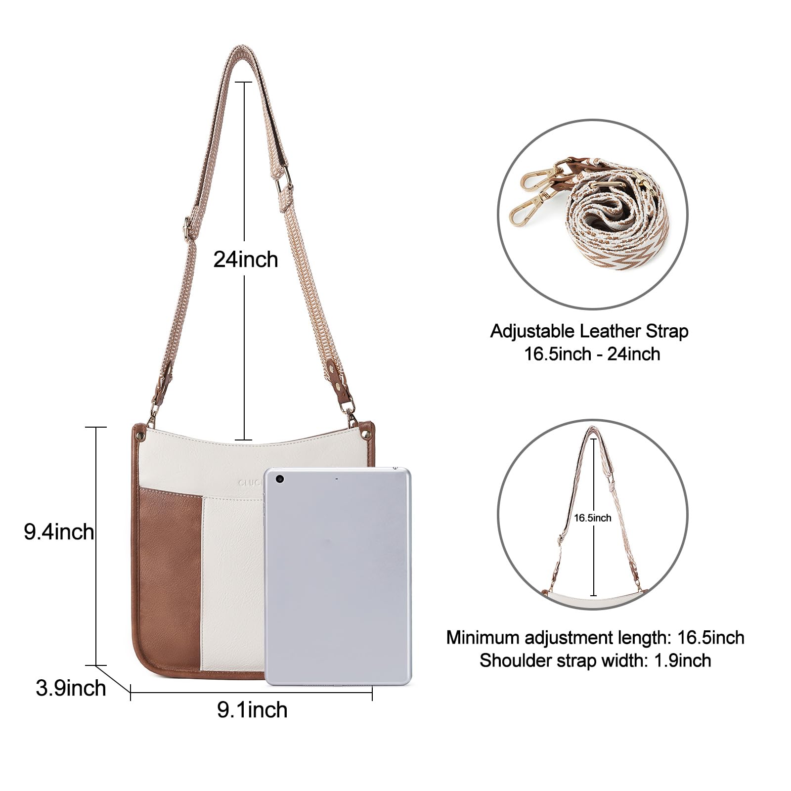 Foto 2 | Bandolera Cluci Trendy Fashion De Cuero Vegano Para Mujer - Venta Internacional.