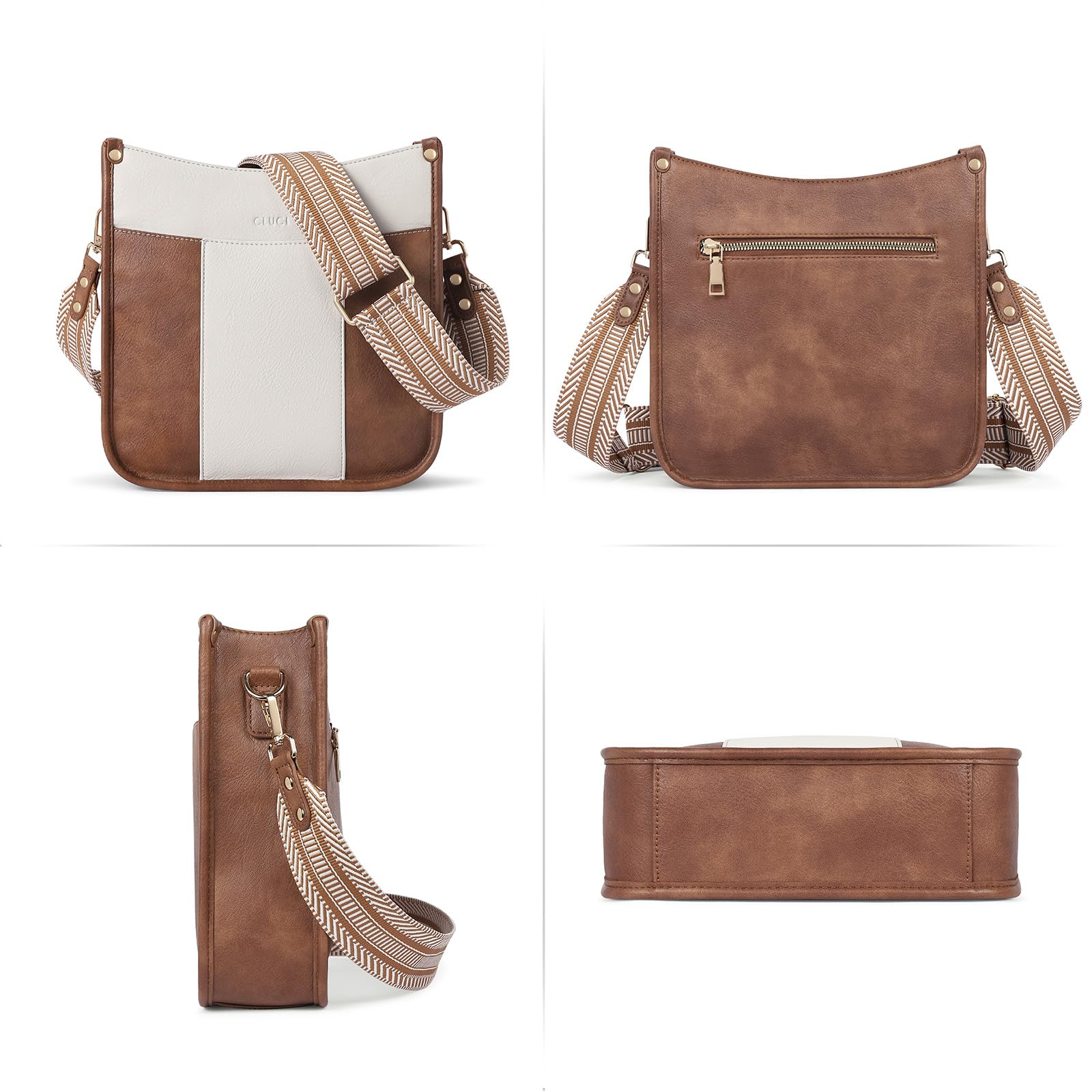 Foto 5 | Bandolera Cluci Trendy Fashion De Cuero Vegano Para Mujer - Venta Internacional.