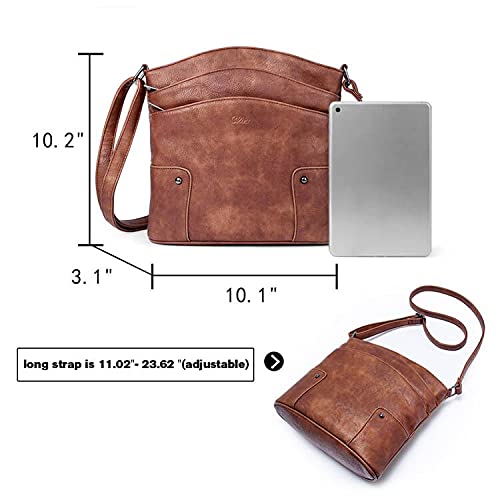 Foto 4 pulgar | Bandolera Cluci, Monedero De Piel, Para Viajes Y Vacaciones, Marrón - Venta Internacional.