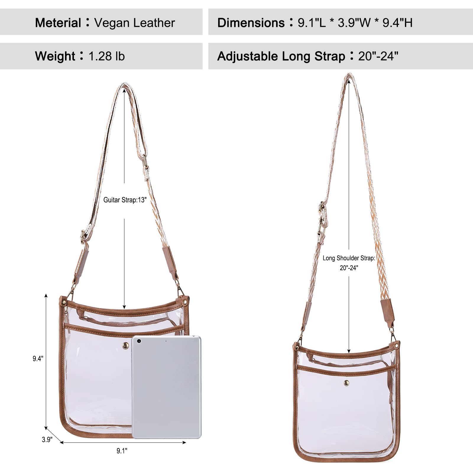 Foto 5 pulgar | Bolso Cluci Transparente Para Estadios, Eventos, Bandolera Impermeable - Venta Internacional.
